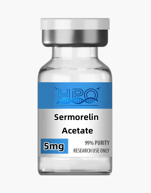 Sermorelin Acetate peptide 5mg vial for laboratory research use